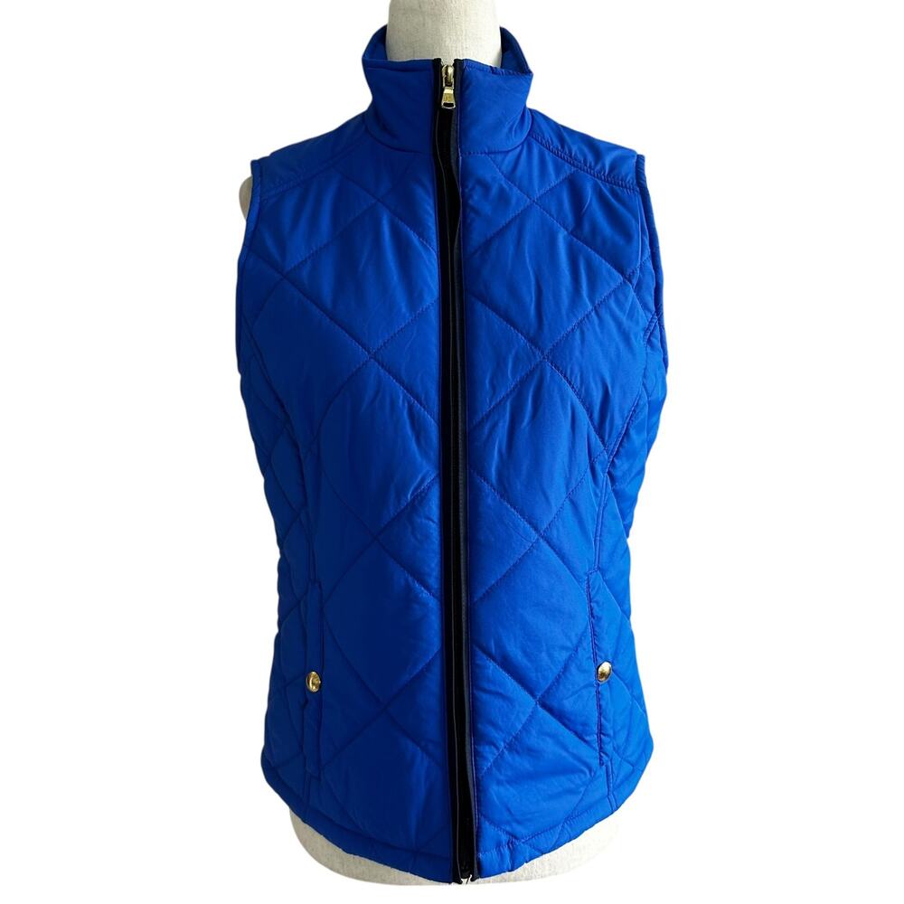 Lauren Ralph Lauren Blue Puff Sweater Vest Women Size Small | 60-44
